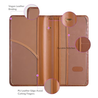 CoBak Car Registration and Insurance Holder - Vehicle Glove Box Car Organizer,Auto Truck Comparment Accessories Case with Magnetic Closure for Driver License,Cards - color: L-Crocodile Brown
