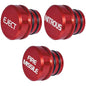 Cigarette Lighter Plug Cover Billet Aluminum Cigarette Lighter Plug, Fits All Vehicles with Standard 12 Volt Power Source Aluminum Dustproof Plug Billet Button Plugs (Red-3PC) - color: Red-3pc