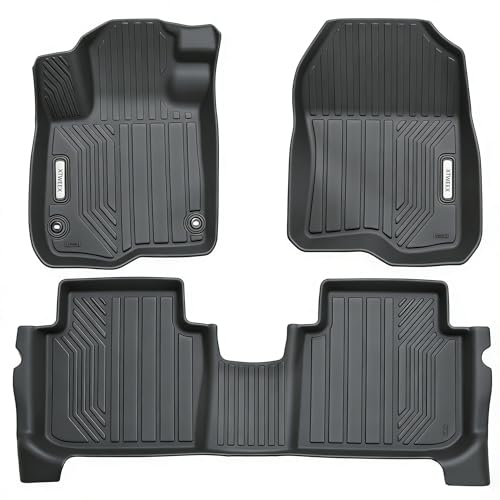 All Weather Floor Mat for Honda CR-V 2023-2026 (Include Hybrid), TPE Car Mat Full Set Front & Rear 3 PCS,Custom Fit Floor Liners - Anti-Slip Waterproof Odorless Easy Clean - Black - size: Honda, style: 23-26 Honda CR-V