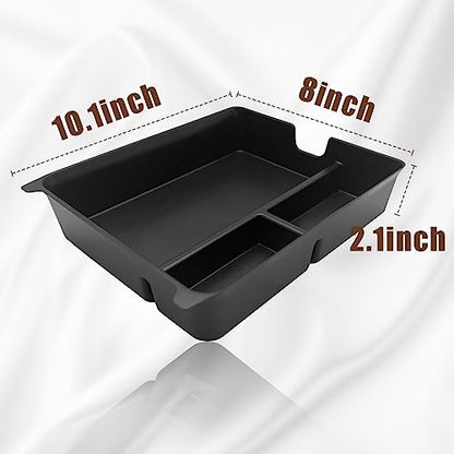 Muslogy Center Console Organizer Compatible with 2023-2026 Honda Pilot Accessories, 2024 2026 Ridgeline/2024-2026 Passport Center Console Storage Box Divider Inserts Interior ABS Material(Black) - size: Center Console Organizer