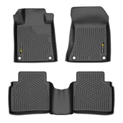 TPE Floor Mats Cargo Liners 3PCS, Compatible with Nissan Altima 2019-2025, 1st & 2nd Row, Floor Liner All Weather Full Cover Protection - size: Fit Nissan Altima 2019-2025 | Black 3PCS