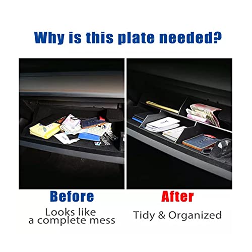 Glove Box Organizer Divider for Tesla Model 3 2017-2021, ABS High-Strength Glovebox Partition Plates Insert for Co-Pilot Storage