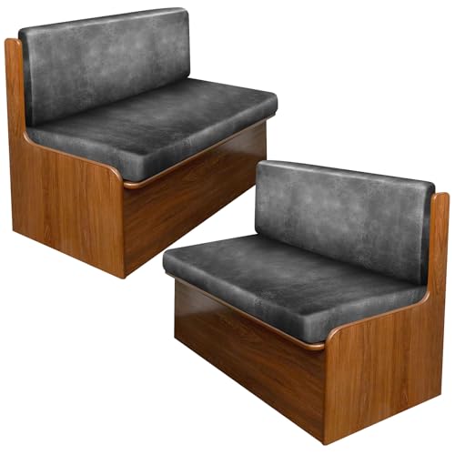 Leather Like RV Dinette Cushion Covers, RV Booth Seat Cover Stretchable Camper Cushion Couch Covers Washable Slipcovers for RV Camper Car Bench (2 Backrest Covers & 2 Bench Covers, Light Gray) - color: 02light Grey, size: 2 Bench Cover &2 Backrest Cover
