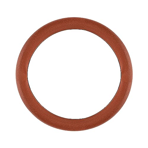 Universal Steering Wheel Cover Breathable Soft Leather Feel Antislip Protector Breathable Decorative Accessory Suitable for Most Cars SUV Trucks Vans Comfortable Grip Easy Installation Brown
