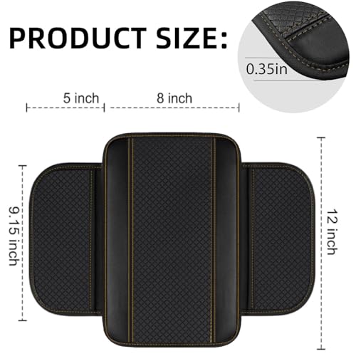 NBTEPEM 6 PCS Car Steering Wheel Cover Set, Microfiber Leather Steering Wheel Covers Universal 14.5-15 inch, Center Console Cover, Seat Belt Cushion, Cup Holder Coaster, Car Accessories Set Beige - color: Black with beige, size: Steering Wheel Cover Set