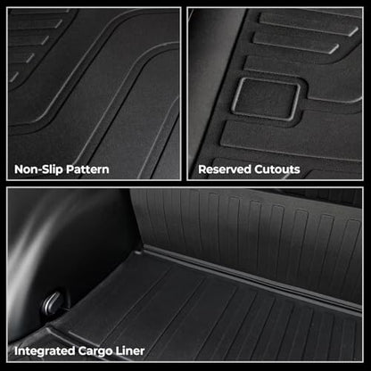 Cargo Mat for 2013-2018 Toyota RAV4 Gas, Full Coverage All Weather Cargo Mat with Backrest Protectors for Toyota RAV4 Accessories (Not fit Hybrid Models)