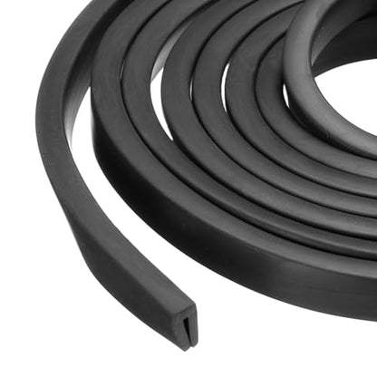 PATIKIL 26.2ft U Rubber Edge Trim Fit for 1.5mm Edge, 5 mm x 10 mm Black - size: Fit for 1.5" x 26.2ft x 5mm x 10mm