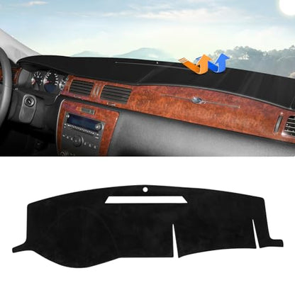 Autorder Dashboard Cover Mat for Chevrolet Impala 2006-2013/ Impala Limited 2014-2016 Accessories Dash Cover Upgrade Velvet Dash Mat Sunshade Glare UV Rays Protector - size: 2006-2013 Impala