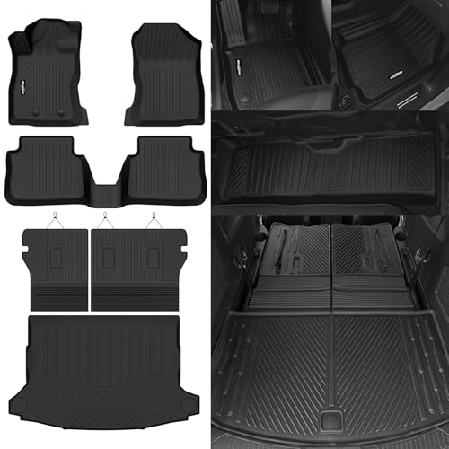 Floor Mats for 2024 2025 2026 Subaru Crosstrek & Impreza Gas, Trunk Mat and Backrest Mat All Weather TPE Protector for Subaru Crosstrek Accessories - size: 19)Crosstrek Gas Only|2024-2026