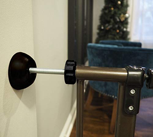 Small Wall Protector 4 Pack - Black - Cup Pads to Guard Your Walls from Pressure Mounted Baby Gates, Pet Gates, Safety Gates, Shower Curtain Rods, and More (4 Pack, Black) - color: Black