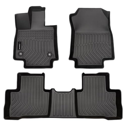 Auxko All Weather Floor Mats Fit for Toyota RAV4 2019-2024 2025 Gasoline & Hybrid & PHEV TPE Rubber Liners RAV4 Accessories Set All Season Guard Odorless Anti-Slip Floor Mats - size: rav4 hybrid|2019-2025|floor mats