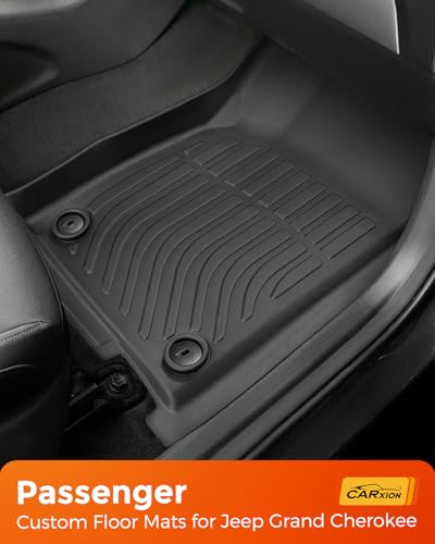 Floor Mats for Jeep Grand Cherokee: 2011-2021 (Not for L) Cargo Trunk Liner, Car Accessories All Weather Rubber Custom Fit for Grand Cherokee 2021 2020 2019 2018 2017 2016-2011 SUV 5-Seat Models Black