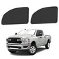 Front Side Window Sun Shade for 2010-2025 Dodge RAM 2500 3500 QuadCab CrewCab MegaCab 4Door, Foldable Window Sunshade Sun Visor Protector, Side Window Shades Blocks UV Rays Heat, Pack of 2 - size: Silver & Black-Fit 2010-2025 Dodge RAM 2500 3500