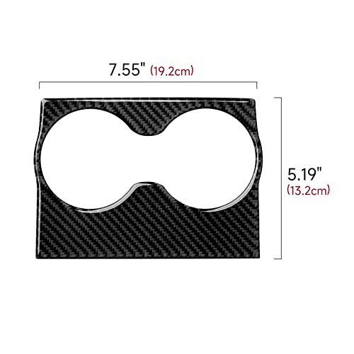 Car Rear Seat Cup Holder Cover Decals for 2011-2023 Dodge Charger/Chrysler 300 Accessories Carbon Fiber Interior Stickers - color: Cup Holder-a