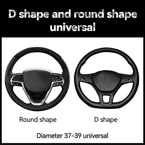 Fluffy Car Steering Wheel Covers Universal Checkered Plaid Wheel Protector Soft Plush Winter Keep Warm Steering Wheel Cover Fit for Truck, SUV, Cars