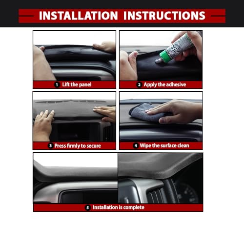 ANDPLAY Dash Cover Dashboard Cover Compatible with Porsche 944 1983-1985, Fit Porsche 924 1977 1978 1979 1980 1981 1982 1983 1984 1985 1986 1987 1988 Black