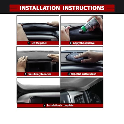 ANDPLAY Dash Cover Dashboard Cover Compatible with Porsche 944 1983-1985, Fit Porsche 924 1977 1978 1979 1980 1981 1982 1983 1984 1985 1986 1987 1988 Black