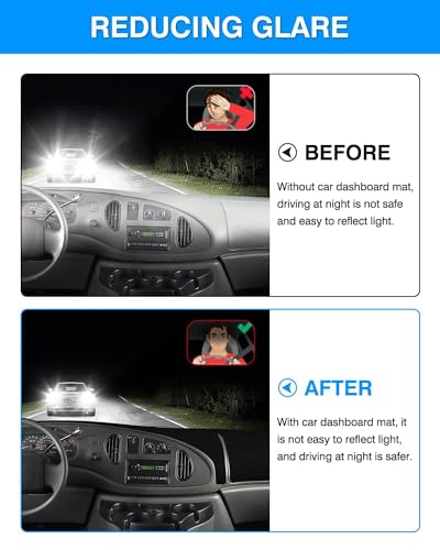Autorder Dashboard Cover Mat for Ford E150 E250 E350 1997-2008/E450 2003-2008 Econoline Accessories Dash Cover Flannel Dash Mat Sunshade Glare UV Rays Protector - size: 1997-2008 E150