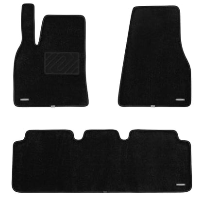 WENNEBIRD Superior Carpet Floor Mats for 2012-2020 Tesla Model S, 0.6-Inch Ultra-Thick, Noise-Reducing, All-Weather Waterproof Anti-Slip – 3-Pc Set - size: 2012-2020 Model S 3-Pc Set