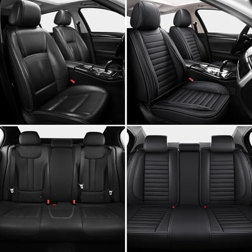 Car Seat Covers,Car Seat Protector Waterproof,Seat Covers Full Set, Car Seat Protectors,Automotive Seat Covers Fit for Most Cars Black