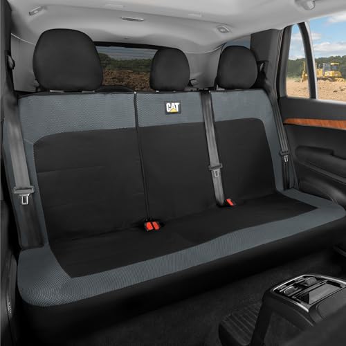 CAT MeshFlex Charcoal Rear Seat Cover for Cars, SUVs & Mid-Size Pickup Trucks - Durable 60/40 Split Rear Bench Seat Protector, Back Seat Cover, Interior Auto Accessory, Not for Full-Size Pickup Trucks - color: Rear Seat Gray, style: Rear Seats