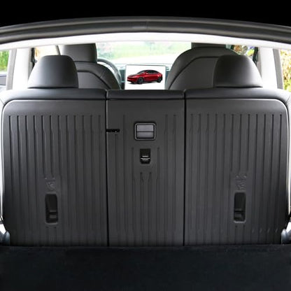 3PCS Cargo Liner Rear Seat Back Cover for 2026 Tesla Model Y Juniper 5-Seater, Injection Molded Seat Back Protector Mats, Waterproof Scratch Resistant Anti-Kick Backrest Covers for Trunk Cargo Area - size: for 2026 Tesla Model Y Juniper