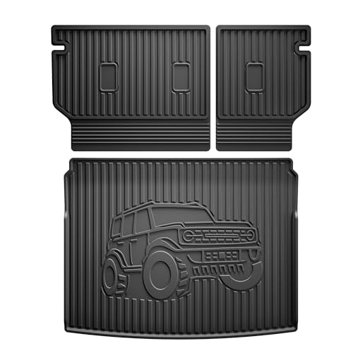 Cargo Liner and Backrest Mat for Ford Bronco Sport 2021-2026 - Custom Fit All Weather Trunk Mat Seat Back Cover Car Interior Accessories Protection Rear Cargo Mat