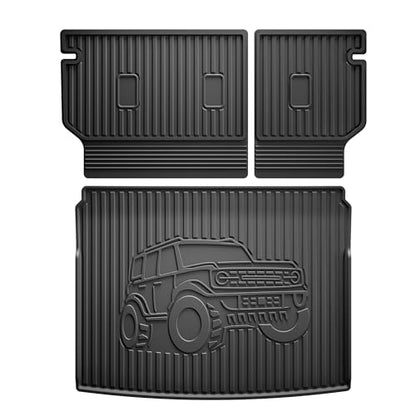 Cargo Liner and Backrest Mat for Ford Bronco Sport 2021-2026 - Custom Fit All Weather Trunk Mat Seat Back Cover Car Interior Accessories Protection Rear Cargo Mat
