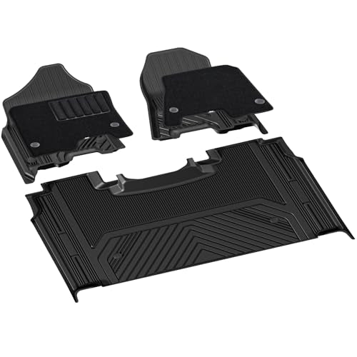 3W Dodge Ram 1500 Floor Mats & Front Carpets for 2019-2024 with Original Storage Under Rear Seat All Weather Floor Liner Car Accessories Ram 1500 New Body Crew Cab (Not for Classic Models) - size: 19-24 Ram 1500 w/ Storage Floor Mats & Carpet