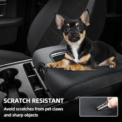 Center Console Cover Compatible with Chevy Silverado 2014 2015 2016 2017 2018 with 40/20/40 Jump Seat Console, Armrest Cover Protector for Middle Console, Car Accessories