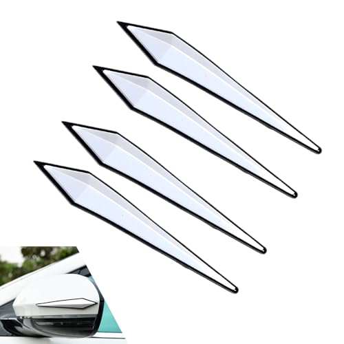 WZP 4PCS Car Door Edge Guard Protector, PVC Rearview Anti-Collision Bumper Trim Guard Sticker, Self-Adhesive Anti-Scratch Side Door Protector, Universal Car Accessories for Sedan SUV Truck (White) - color: White
