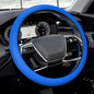 Car Steering Wheel Cover, Silicone Car Steering Wheel Protective Cover, 33-40 CM Anti-Slip Soft Comfortable Steering Wheel Cover for Women Men, Universal Accessories Fit Cars Trucks SUVs (Dark Blue) - color: Dark Blue