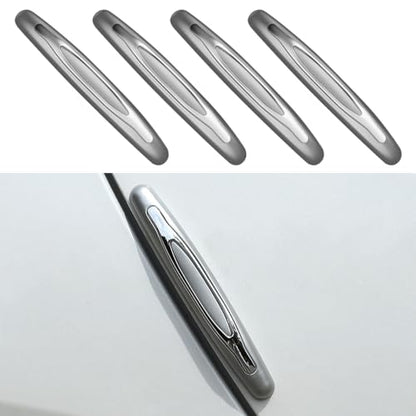 4PCS Car Door Edge Guards, Auto Side Door Protector Car Door Self Adhesive Anti-Collision Trim Strip, Universal Car Body Anti-Scratch Bumper Guard for Car SUV Truck (Silver)
