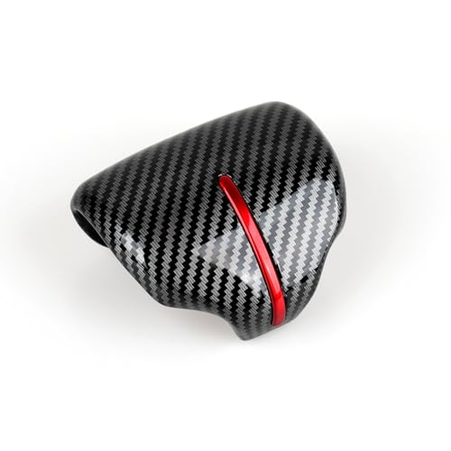 Car Gear Shift Knob Cover Decals for 2017 2018 2019 2020 2021 2022 Honda CR-V Accessories CRV ABS Carbon Fiber Stickers, Black Red - color: Gear Shift Knob Cover, Black Red