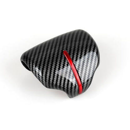 Car Gear Shift Knob Cover Decals for 2017 2018 2019 2020 2021 2022 Honda CR-V Accessories CRV ABS Carbon Fiber Stickers, Black Red - color: Gear Shift Knob Cover, Black Red