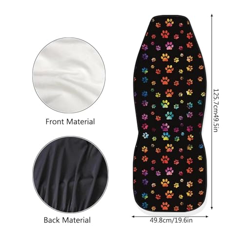 Dreaweet Tie Dye Dog Paw Car Seat Covers 2 Pack Universal Car Seat Cover Soft Stretch Front Seat Covers for Cars SUV Trucks Car Seat Protector Front Seats Only - color: Tie Dye Dog Paw