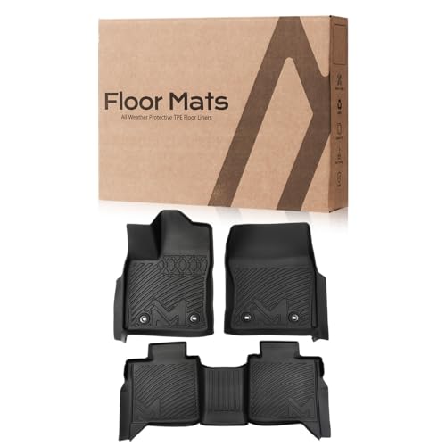 TPE Automotive Floor Mats Custom for 2022-2026 Toyota Tundra (Only for CrewMax Cab), All Weather Cover Protection Waterproof Black Floor Liner Front & Rear Row Full Set Car Mats, 3PCS - size: 3PCS (2Row), style: For 2022-2026 | Toyota Tundra (Only for Cre