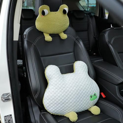 Frog-Shaped Car Headrest Neck Pillow - Drive in Style and Support-Frog Neck Pillow- 1 PCS - color: Frog Neck Pillow- 1 Pcs