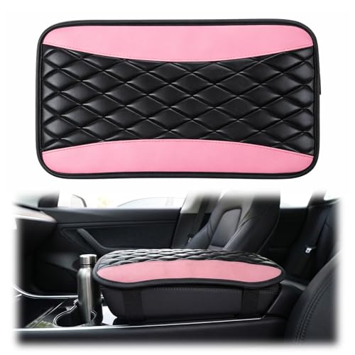 Car Center Console Cover, Waterproof Leather Armrest Cushion, Universal Car Console Protector for Auto, Most Cars, Interior Accessories
