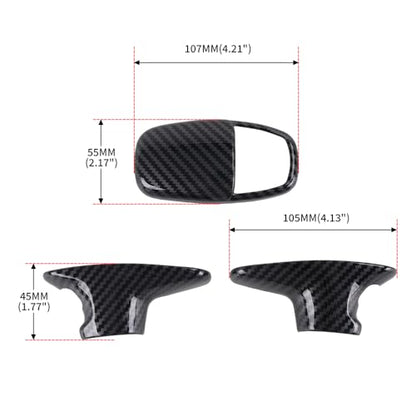 Gear Shift Knob Cover for Dodge Charger Accessories Shifter Knobs Cover Trim for 2015-2025 Dodge Challenger 2018-2025 Durango Interior Accessories 3pcs