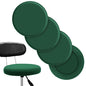 Tatuo Round Bar Stool Seat Covers Washable Stool Cushion Slipcover Elastic Bar Chair Covers for 14-17 Inch Chair (Green, 4 Pieces) - color: Green