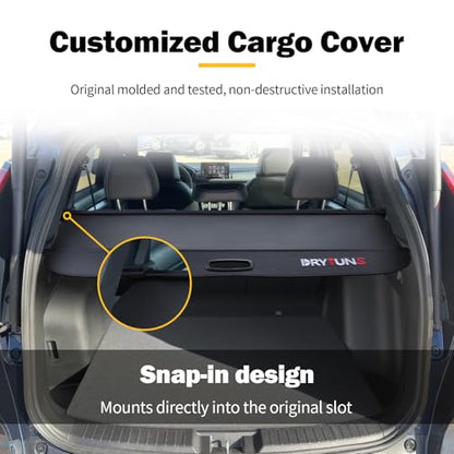 Cargo Cover for Honda CRV 2026 2025 2024 2023, Retractable Cargo Trunk Cover for 23-26 Honda CRV - style: Carbon Fiber Leather - No Extension