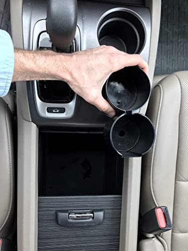 Two-Cup Console Organizer (Black) - color: Black
