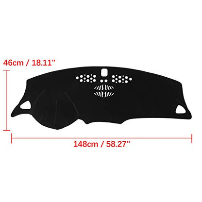 X AUTOHAUX Car Dashboard Cover Nonslip Black Pad for Chevrolet Malibu 2016-2018