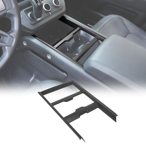 Gear Shift Cup Holder Panel Frame Trim Compatible with 2025-2026 Land Rover Defender 90/110/130 Accesories, ABS Center Console Decor Cover (Matte Black) - color: Matte Black