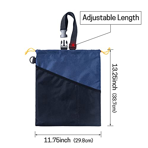 2PCS Car Garbage Can, Hanging Car Trash Bag with Waterproof Leakproof Lining - color: Blue