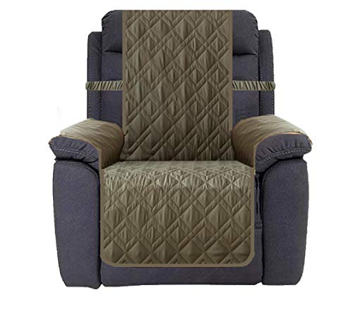 Ameritex Waterproof Nonslip Recliner Cover Stay in Place, Dog Chair Cover Furniture Protector, Ideal Recliner Slipcovers for Pets and Kids (Green, 30'') - color: Green, size: 30"