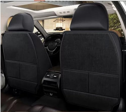 Custom Car Seat Covers for Mercedes Benz A B C CLA CLS CLK GLE GLS GLA GLK GL ML G S GLC SL CL SLC R SLK etc...Easy to Install car Cover (Black Gray （Linen）) - color: Black Gray （linen）