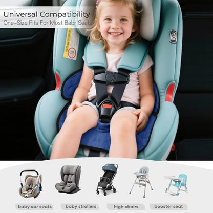 2 Pack Waterproof Piddle Pads Carseat Potty Training Car Seat Protector Waterproof Car Seat Liner Cover to Prevent Pee - color: Navy Blue