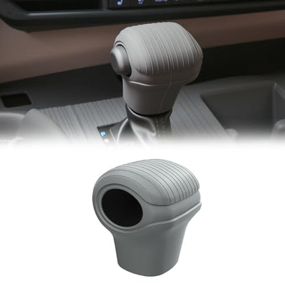 Gear Shift Knob Cover for Toyota Sienna 2021-2026 Silicone Center Console Gear Shift Head Protection Compatible with LE/XLE/XSE/Woodland Edition/Limited/Platinum(Gray) - size: Gear Shift Knob Cover